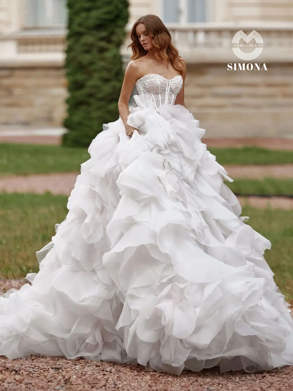 Oksana Mukha bridal look